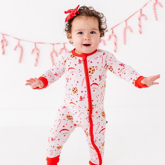🎄 Kiki + Lulu Christmas Santa Convertible Romper 0-3 3-6 6-12 12-18 18-24 month - Picture 1 of 4